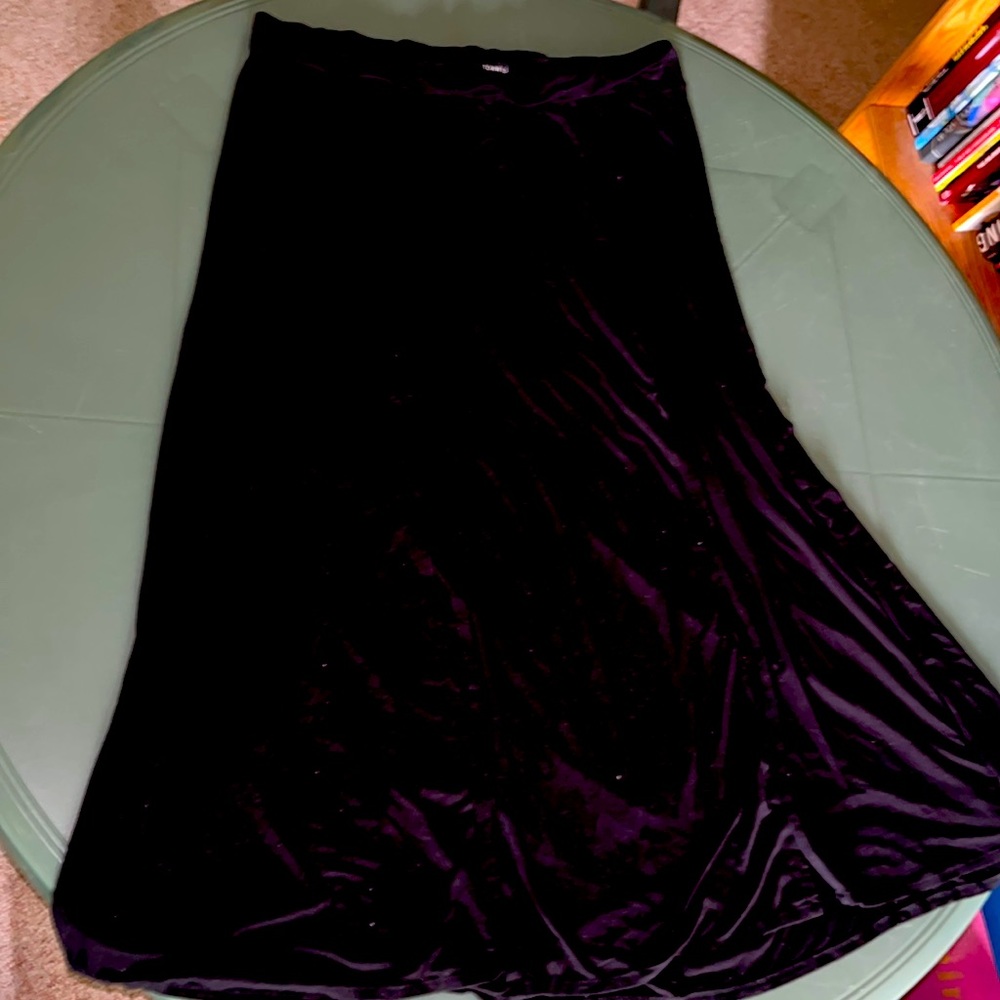 Torrid Long Black Maxi Double Slit Skirt